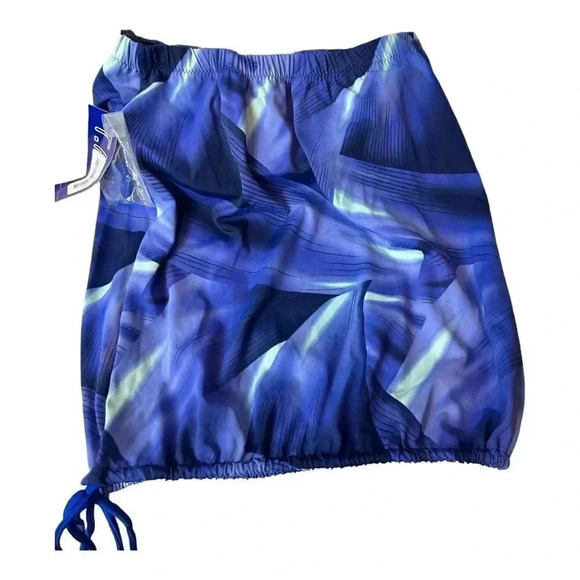 NWT T.H.E. Swimwear One Piece Blue print swimsuit top Size 12 34D/DD - Picture 3 of 14